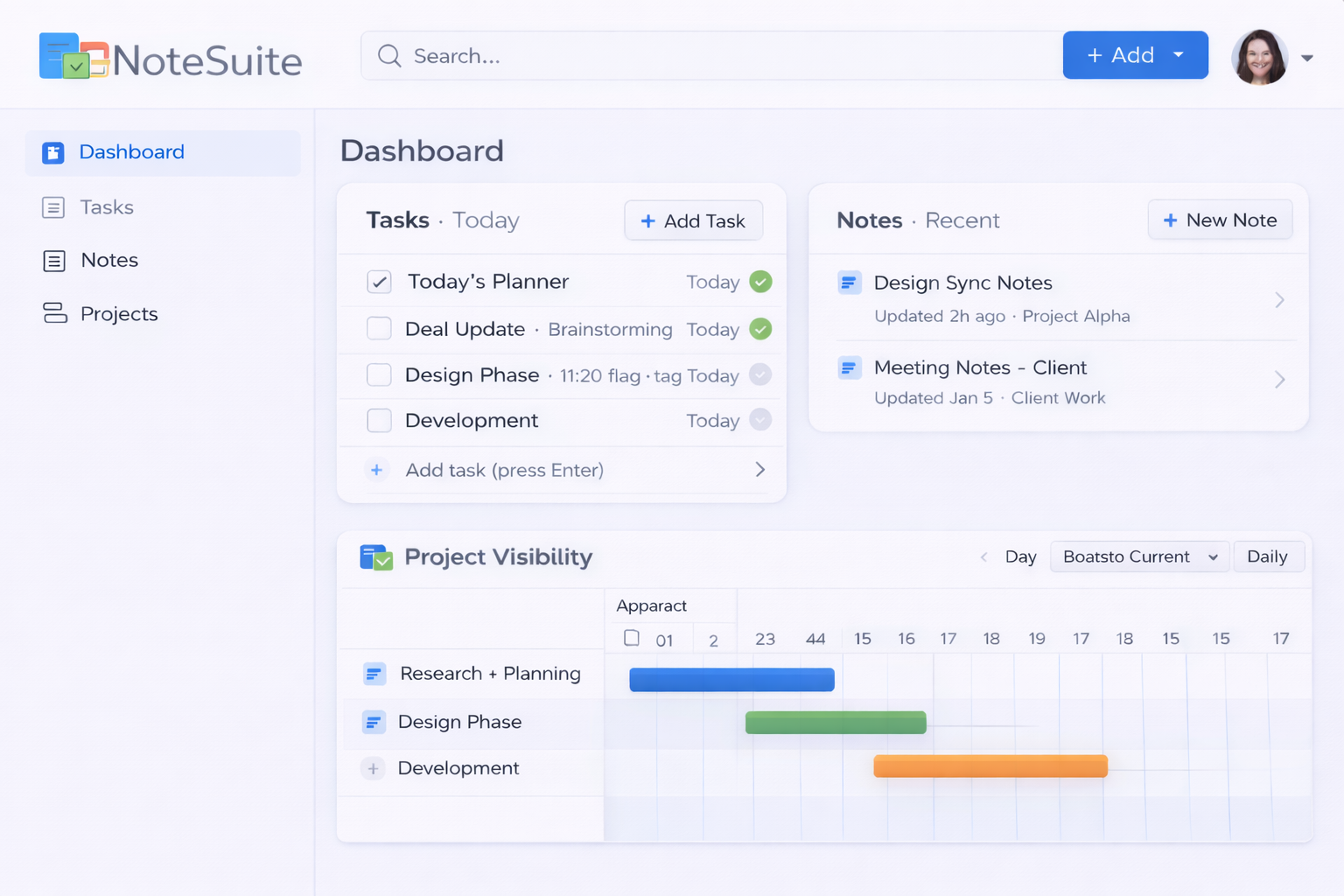 NoteSuite - Stay on top of notes, tasks, and timelines with one clean workspace - a Booyah Technology App